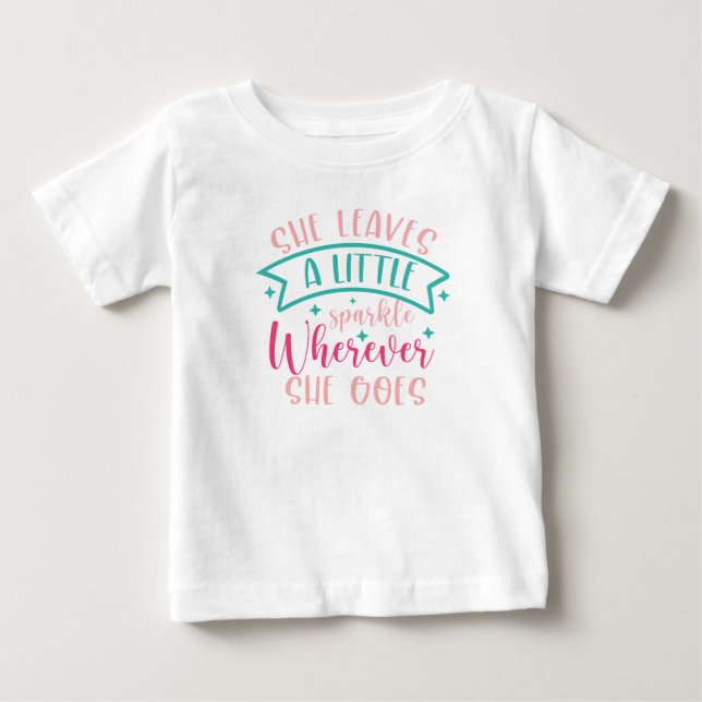 Camiseta De Bebé Ella deja un pequeño brillo (Anverso)