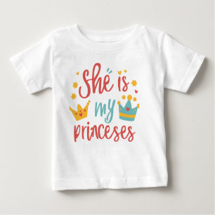 Camiseta De Bebé Ella es mi princesas, regalo para ella, regalo par