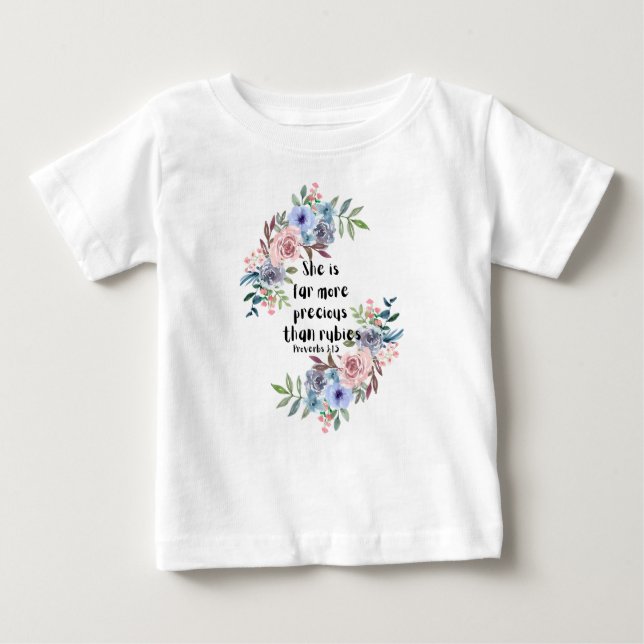 Camiseta De Bebé Ella es mucho más preciosa que las rubias (Anverso)