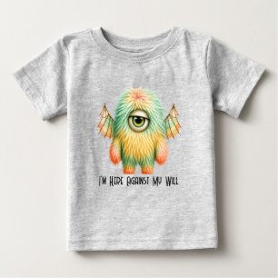 Camiseta De Bebé Ellie, el monstruo escéptico de ojos grandes