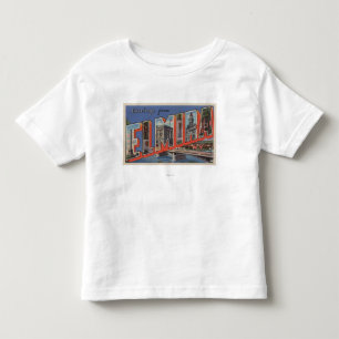 Camiseta De Bebé Elmira, Nueva York - escenas grandes de la letra