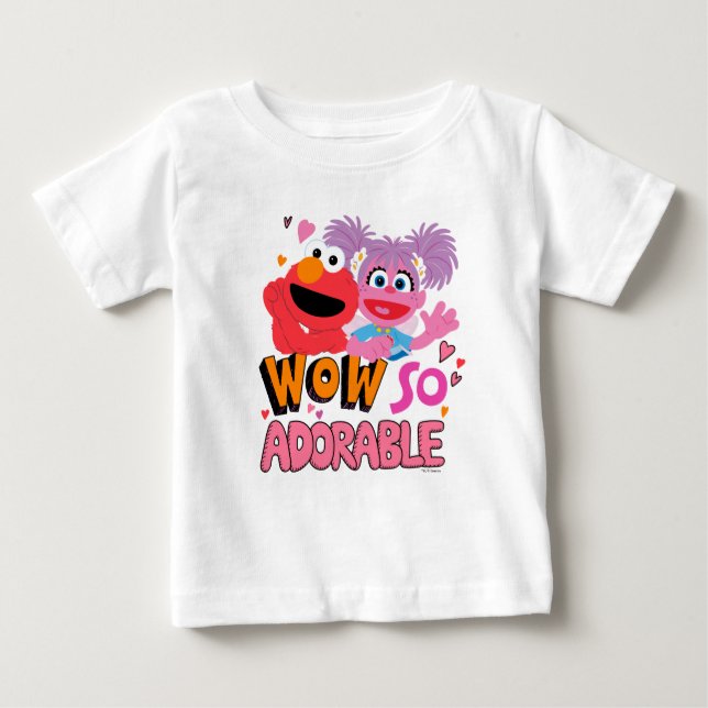Camiseta De Bebé Elmo & Abby | Qué Adorables (Anverso)
