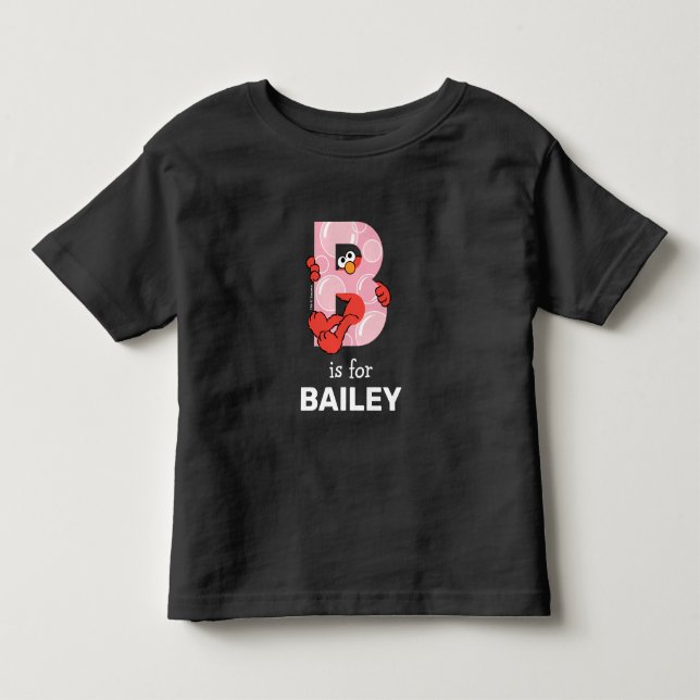 Camiseta De Bebé Elmo Alfabeto | B Burbujas (Anverso)