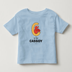 Camiseta De Bebé Elmo Alfabeto   C Naranja