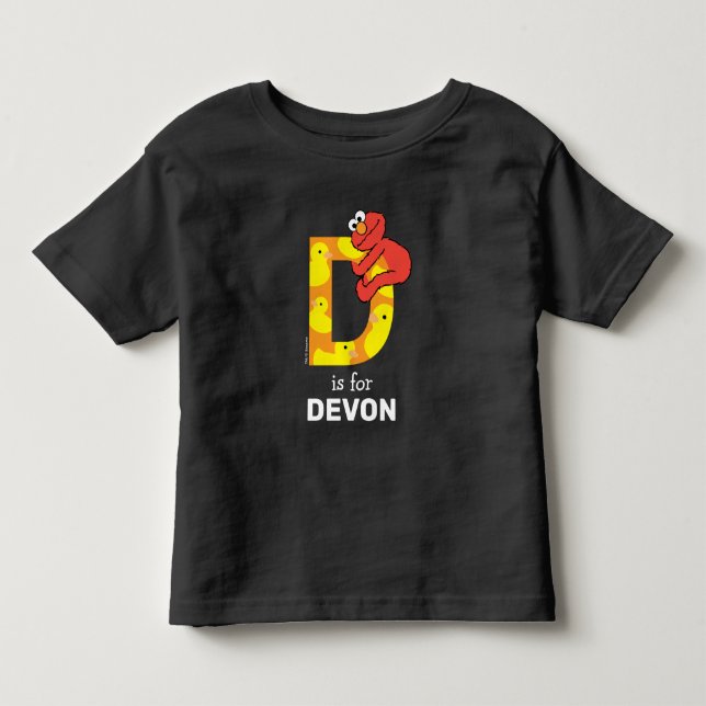 Camiseta De Bebé Elmo Alfabeto | D Pato (Anverso)