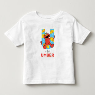 Camiseta De Bebé Elmo Alfabeto   U Paraguas