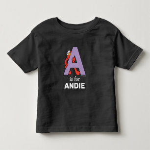 Camiseta De Bebé Elmo Alphabet   A Púrpura