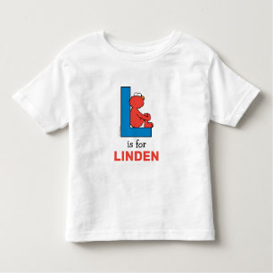 Camiseta De Bebé Elmo Alphabet Azul L