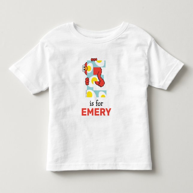 Camiseta De Bebé Elmo Alphabet | E Huevos (Anverso)