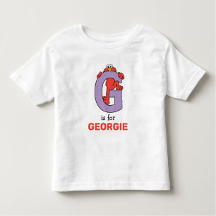 Camiseta De Bebé Elmo Alphabet G Púrpura