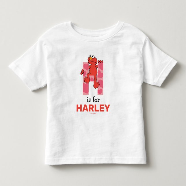 Camiseta De Bebé Elmo Alphabet | H Corazones (Anverso)