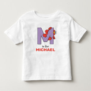 Camiseta De Bebé Elmo Alphabet M Púrpura