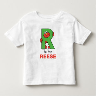 Camiseta De Bebé Elmo Alphabet R Green