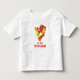 Camiseta De Bebé Elmo Alphabet V Verduras