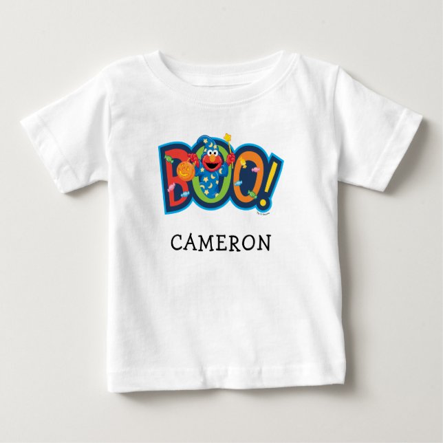 Camiseta De Bebé Elmo | Boo de Halloween! (Anverso)