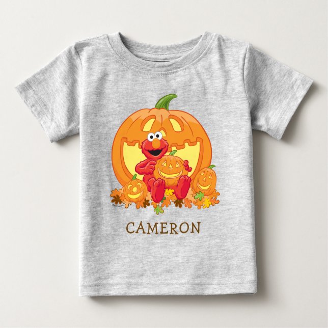 Camiseta De Bebé Elmo | Calabazas de Halloween (Anverso)