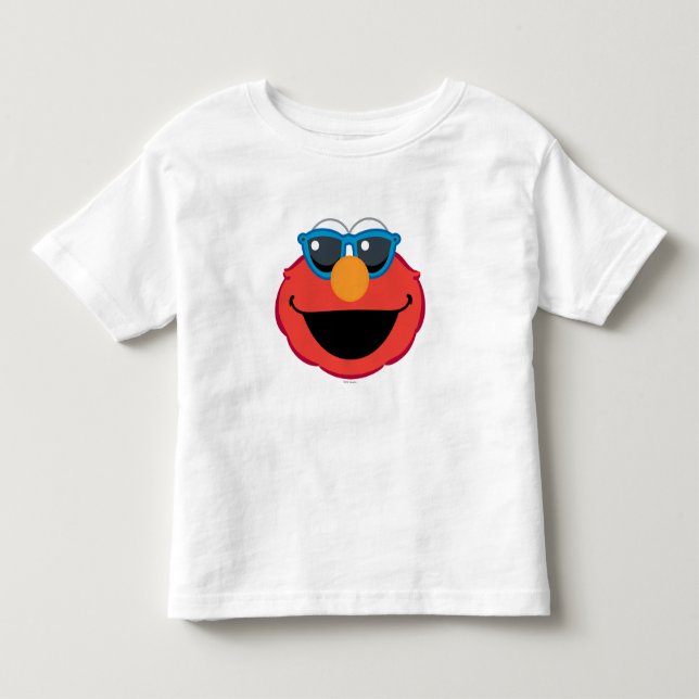 Camiseta De Bebé Elmo Cara sonriente con gafas de sol (Anverso)