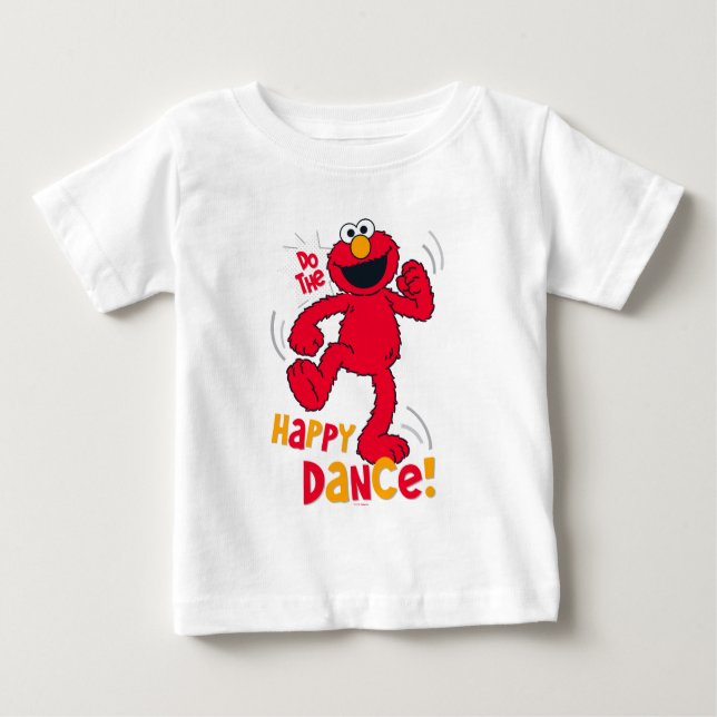 Camiseta De Bebé Elmo | Hacer el baile feliz (Anverso)
