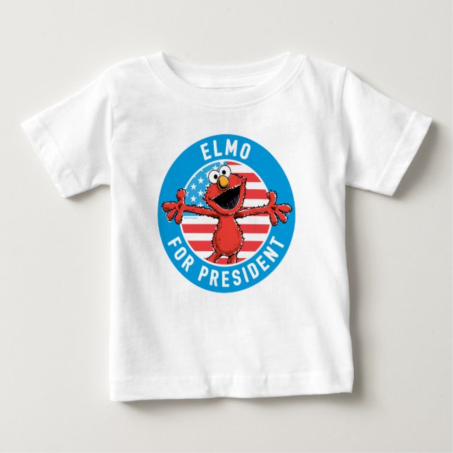 Camiseta De Bebé Elmo para presidente - Bandera (Anverso)