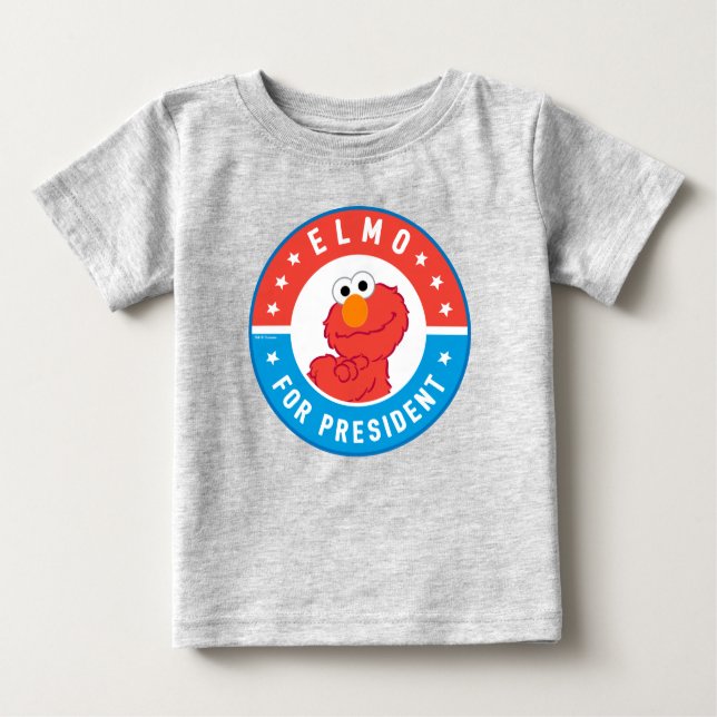 Camiseta De Bebé Elmo por la insignia del presidente (Anverso)