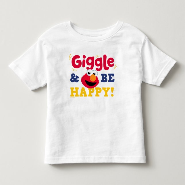 Camiseta De Bebé Elmo Ríe y Sé Feliz (Anverso)
