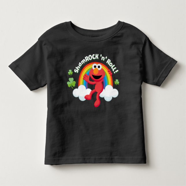 Camiseta De Bebé Elmo | Shamrock 'n' Roll Arcoiris (Anverso)