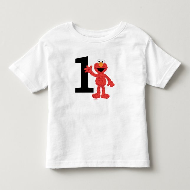 Camiseta De Bebé Elmo simple 1er cumpleaños (Anverso)
