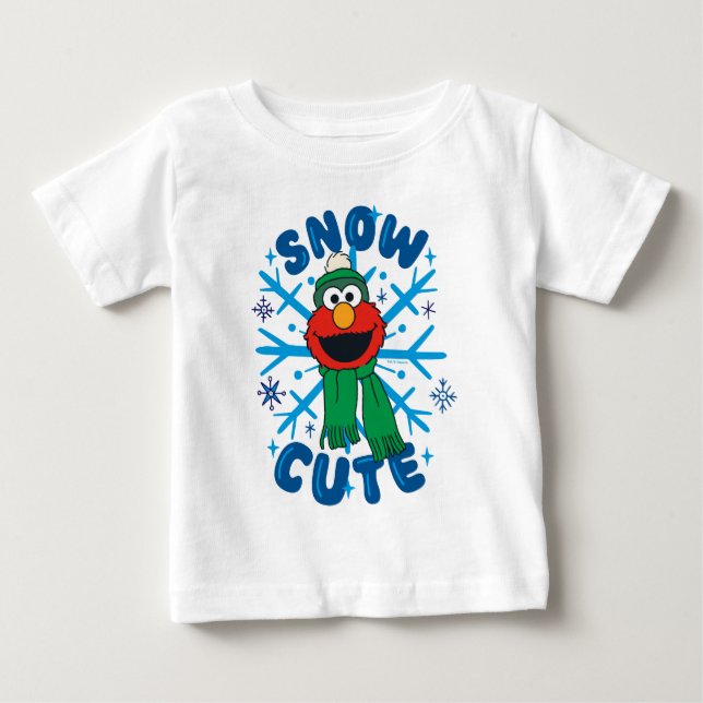Camiseta De Bebé Elmo Snow Cute (Anverso)