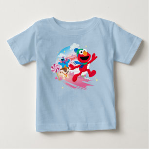 Camiseta De Bebé Elmo, Tango y Cookie Monster La mejor Navidad de