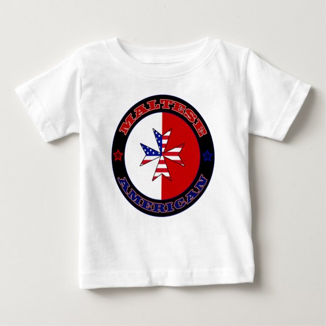 Camiseta De Bebé Embargo cruzado maltés-americano (Anverso)