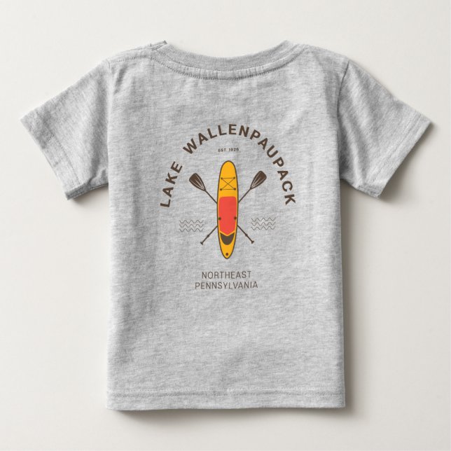 Camiseta De Bebé Embarque en el lago Wallenpaupack Pennsylvania Pad (Reverso)