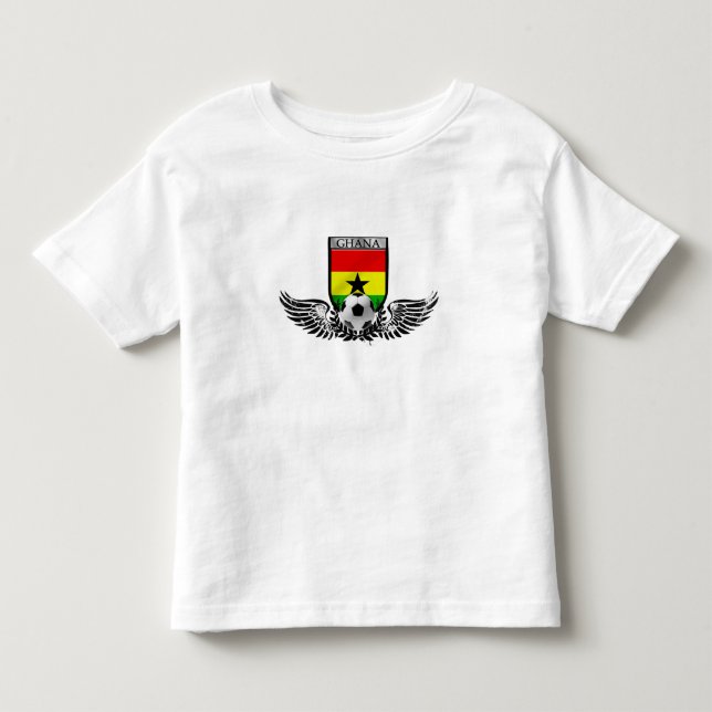 Camiseta De Bebé Emblema con alas del fútbol del fútbol de Ghana (Anverso)