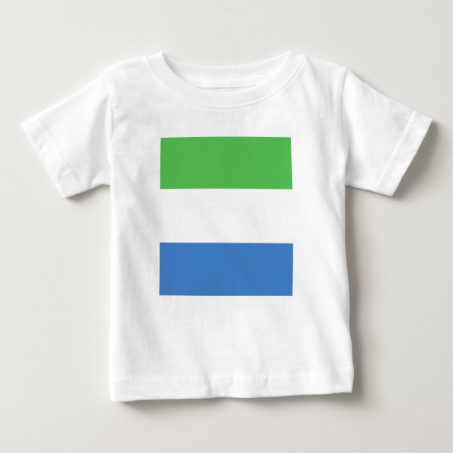 Camiseta De Bebé Emblema de bandera de Sierra Leona (Anverso)