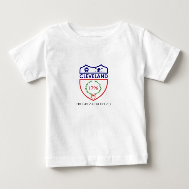Camiseta De Bebé Emblema de Cleveland, Ohio Baby T-Shirt (Anverso)