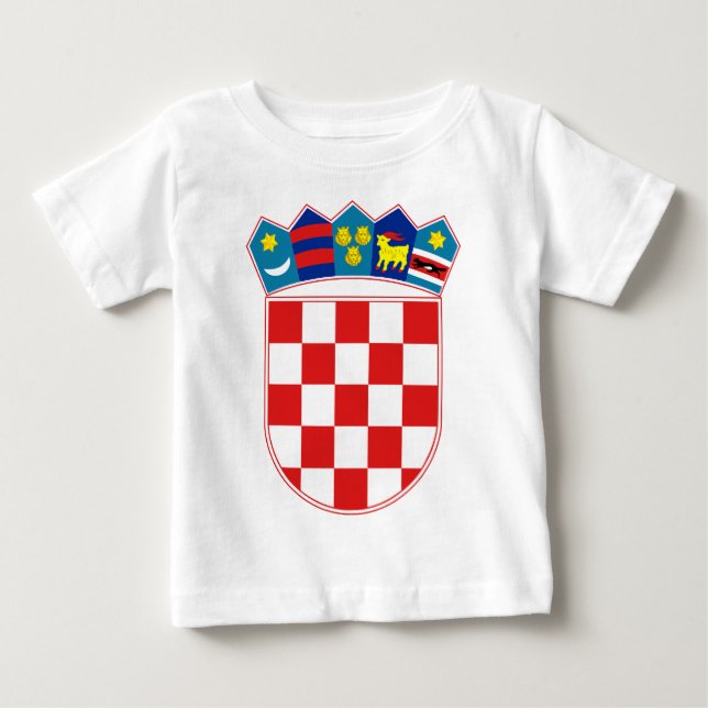 Camiseta De Bebé emblema de croacia (Anverso)
