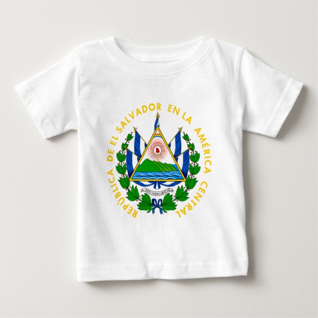 Camiseta De Bebé emblema de el salvador (Anverso)
