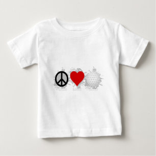 Camiseta De Bebé Emblema del golf del amor de la paz