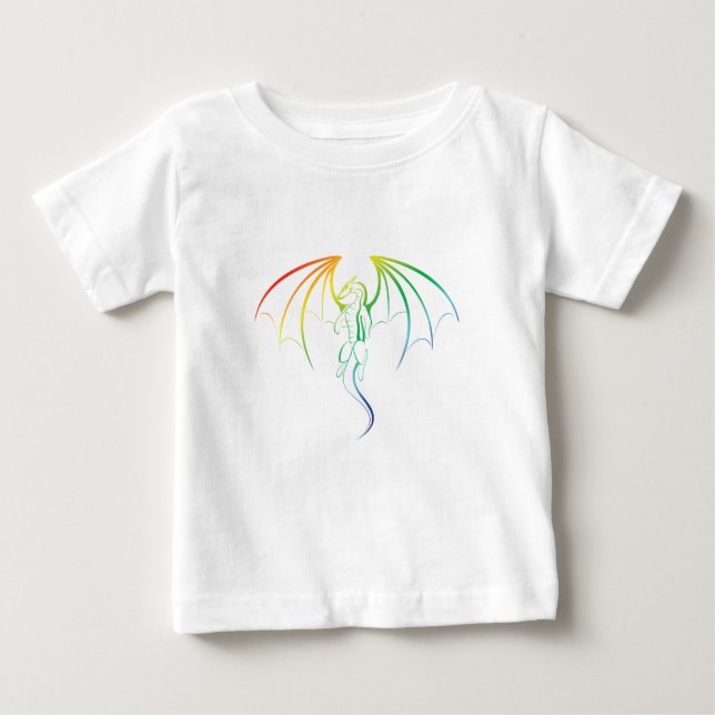 Camiseta De Bebé Emblema mítico del dragón arcoiris de Guay (Anverso)