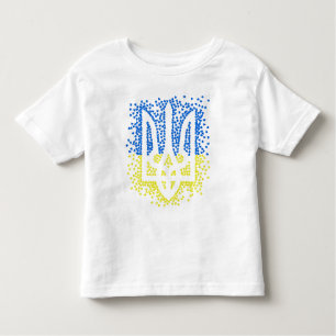 Camiseta De Bebé Emblema ucraniano trident tryzub esparce corazones