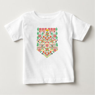 Camiseta De Bebé Embrodería tradicional de Palestina Tatreez