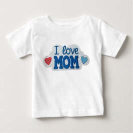 Camiseta De Bebé Embroidered Love for Mom