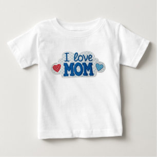 Camiseta De Bebé Embroidered Love for Mom