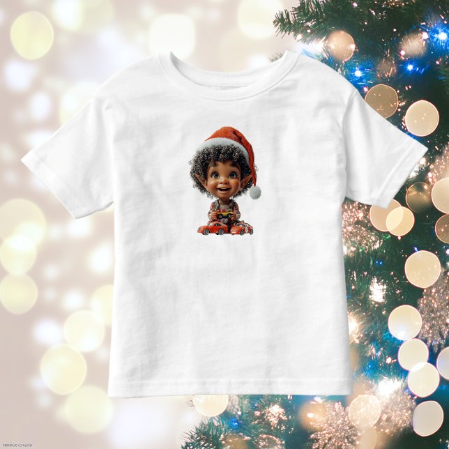 Camiseta De Bebé Emocionantes bebés Navidades Elf Toddler's Tee (Subido por el creador)