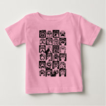 Emociones de Pata Kawaii en Cuadrícula Negro Blanc