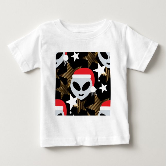 Camiseta De Bebé emoji alienígena de santa (Anverso)