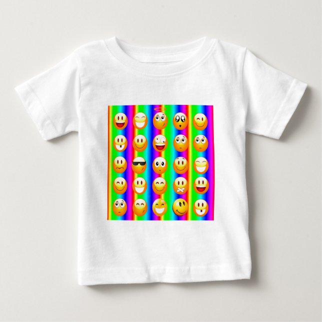 Camiseta De Bebé emoji arco iris (Anverso)