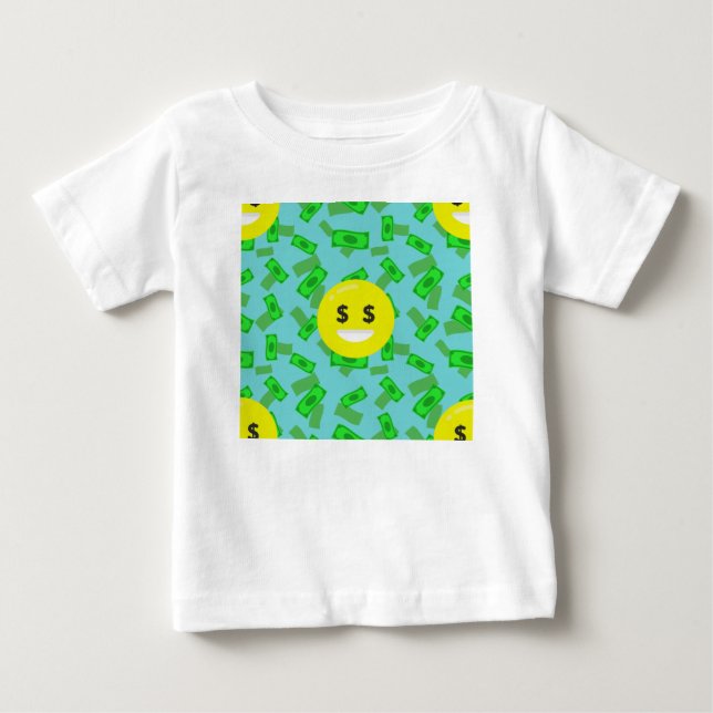 Camiseta De Bebé emoji con ojos de dinero (Anverso)
