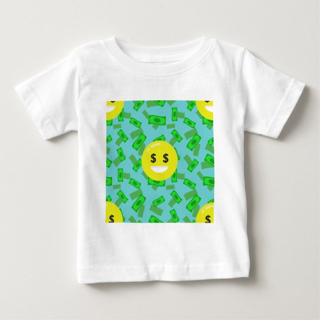 Camiseta De Bebé emoji con ojos de dinero (Anverso)