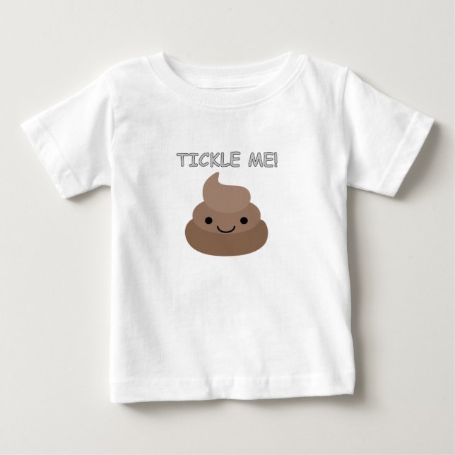 Camiseta De Bebé Emoji Cute Tickle Me Poop (Anverso)
