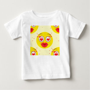 Camiseta De Bebé Emoji de beso de San Valentín